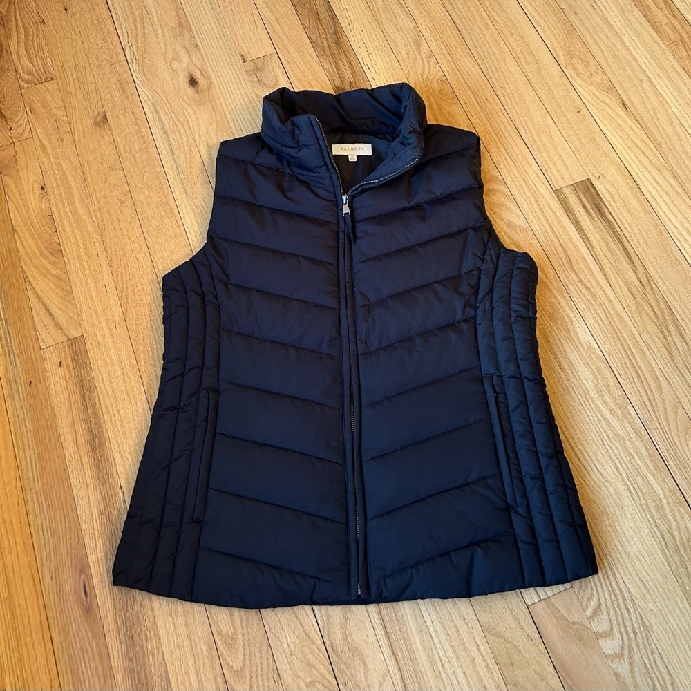 Talbots Black Puffer Vest